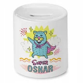 Skarbonki - Skarbonka 330 ml Dla Oskara Syna Dziecka Prezent z Nadrukiem ze Zdjęciem + Opakowanie na prezent (wzór 01) - miniaturka - grafika 1