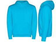 Bluzy damskie - Bluza Dresowa z Kapturem Kangurka JAKOŚĆ ROLY Capucha SU1087 TURKUS S - miniaturka - grafika 1