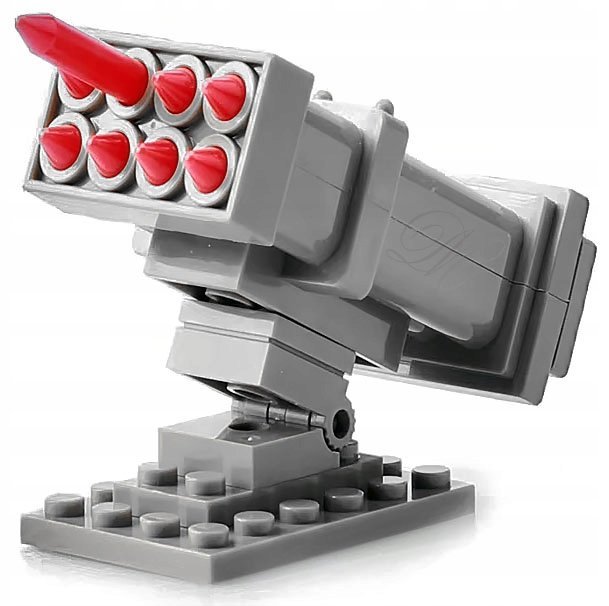 WYRZUTNIA RAKIET 4070 klocki policja bronie wojsko jeep płytka auto figurki