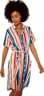 Sukienki - PROTEST KOLOROWA SUKIENKA W PASKI Z PASKIEM KOSZULOWA 40 JQA - miniaturka - grafika 1