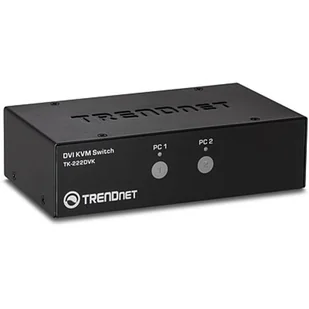 Trendnet TK-222DVK przełącznik KVM Czarny - Przełączniki KVM - miniaturka - grafika 1