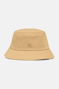 Tommy Hilfiger kapelusz bawełniany kolor beżowy bawełniany AW0AW16781 - Czapki damskie - miniaturka - grafika 1