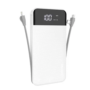 Dudao 2x USB powerbank 10000mAh 2A wbudowany kabel 3w1 - Powerbanki - miniaturka - grafika 1