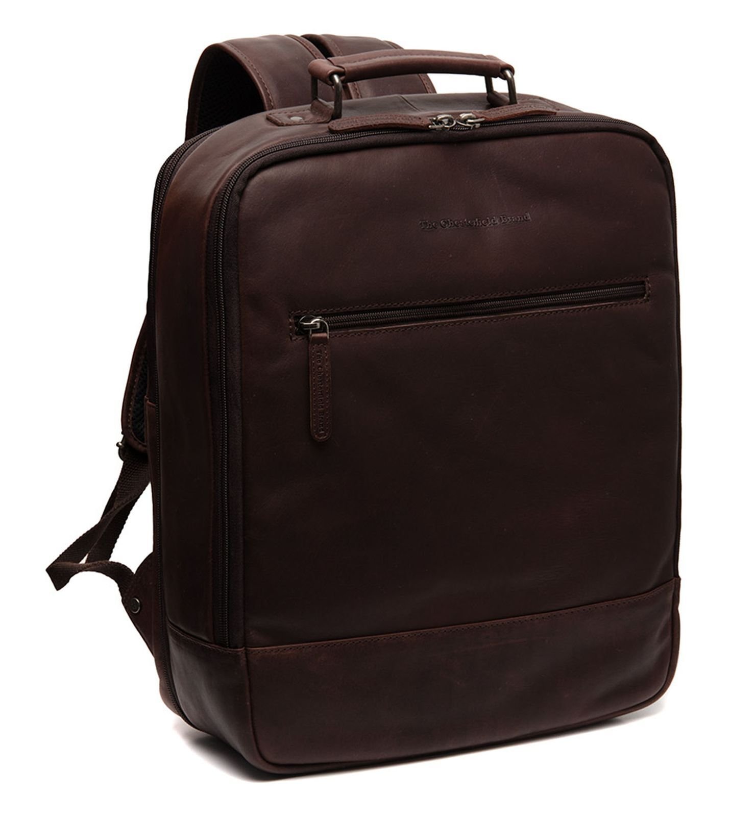 Plecak marki Chesterfield z przegrodą na laptopa Jamaica Backpack Brown ciemnobrązowy