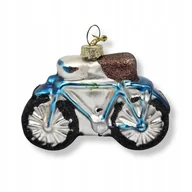 Zestawy upominkowe - Bombka rower hando szklana niebieska - miniaturka - grafika 1