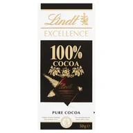 Czekolada - Lindt Excellence 100 % Cocoa Tabliczka kakaowa 50 g - miniaturka - grafika 1