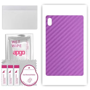 folia naklejka skórka strukturalna na TYŁ do Huawei MatePad 11 2023 - Carbon Fioletowy - apgo SKINS - Akcesoria do tabletów i e-booków - miniaturka - grafika 1