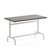 Meble do szkół i przedszkoli - Ławka szkolna 184, biały/ciemnoszary - miniaturka - grafika 1