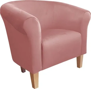 Atos Fotel DRAWA 1 BL VELVET różowy nowoczesny do salonu ATOS - Fotele - miniaturka - grafika 1