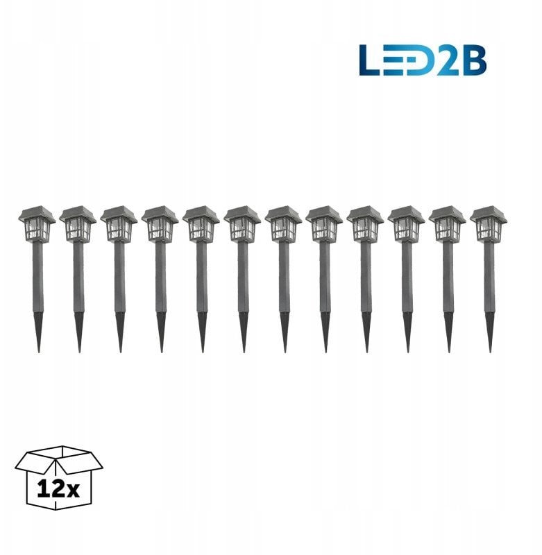 KOBI Słupek Ogrodowy Solar FUSION 0,12W 12 sztuki Wydajna Wysoka Jakość