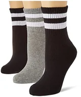 Skarpetki damskie - Nur Der Męskie skarpety sportowe, 3 pary, czarne/szare, standardowe - miniaturka - grafika 1