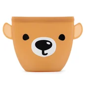 Akcesoria do karmienia - Silikonowa torebka strunowa Retter Brun na przekąski dla dzieci z wzorem misia, 350ml - miniaturka - grafika 1