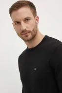 Swetry męskie - Calvin Klein sweter z domieszką jedwabiu kolor czarny lekki K10K113549 - miniaturka - grafika 1
