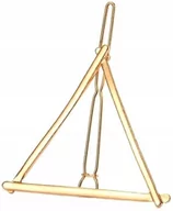 Ozdoby do włosów - Spinka do włosów złota trójkąt wsuwka metalowa - miniaturka - grafika 1