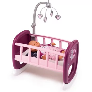 Smoby Baby Nurse Kołyska łóżeczko dla lalek z karuzelką 220343 - Akcesoria dla lalek - miniaturka - grafika 1