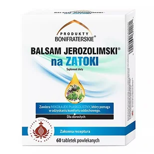 Produkty Bonifraterskie Balsam Jerozolimski na Zatoki, 60 tabletek powlekanych - Przeziębienie i grypa - miniaturka - grafika 1