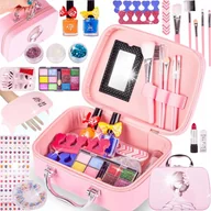 Zabawki kreatywne - KUFEREK KOSMETYKÓW MAKEUP dla dzieci ZESTAW DO MALOWANIA makijażu TOREBKA - miniaturka - grafika 1