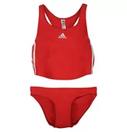 Stroje kąpielowe - adidas Damski kostium kąpielowy 2 szt. 3 s, żywy czerwony, L - miniaturka - grafika 1