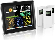 Stacje pogodowe - Bezprzewodowa stacja pogodowa Brandson z czujnikiem zewnętrznym, bezprzewodowa stacja pogodowa, kolorowy wyświetlacz, czujnik bezprzewodowy / czujnik zewnętrzny, zegar sterowany radiowo DCF, ciśnienie powietrza, prognoza pogody, barometr, budzik, alarm, drzemka - miniaturka - grafika 1