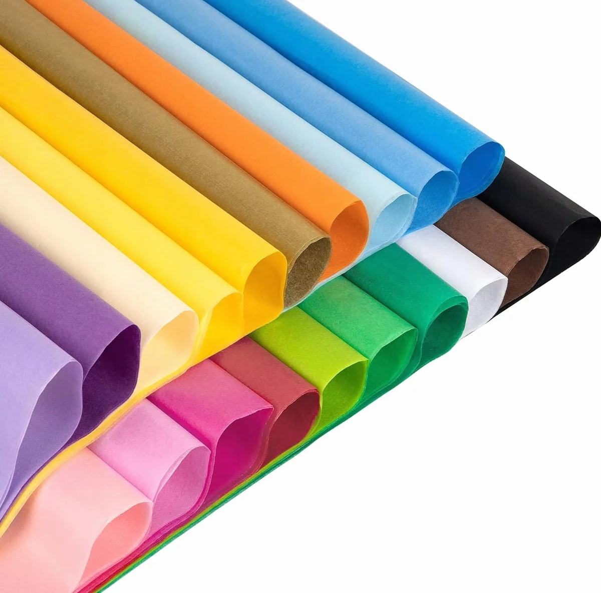BIBUŁKA 60 ARKUSZY 50X70CM KOLOROWA PRZEZROCZYSTA PAPIER DEKORACYJNY