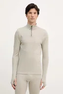 Bluzy męskie - BOSS bluza z dodatkiem wełny męska kolor beżowy gładka 50544368 - miniaturka - grafika 1