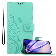 Etui i futerały do telefonów - Etui Cadorabo do Apple iPhone 13 PRO Protective Case w kolorze turkusowym Etui ochronne na telefon komórkowy Etui Flowers Flower Case - miniaturka - grafika 1
