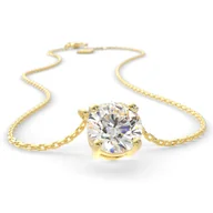 Naszyjniki - SERASAR, ekskluzywny naszyjnik dla kobiet „Zirconia” 316L ze stali chirurgicznej, wodoodporny, regulowana długość, kolor złoty, w zestawie pudełko n.. - miniaturka - grafika 1