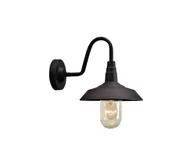 Lampy ogrodowe - Kinkiet zewnętrzny NILDA 1xE27/60W/230V IP44 czarny - miniaturka - grafika 1