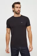 Koszulki męskie - Calvin Klein t-shirt męski kolor czarny gładki - miniaturka - grafika 1
