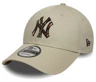 Czapki damskie - Czapka z daszkiem NEW ERA NYY MLB Outline Camo 9FORTY beżowa - miniaturka - grafika 1