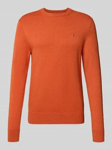 Sweter z dzianiny o kroju regular fit z mieszanki bawełny i kaszmiru - Swetry męskie - miniaturka - grafika 1