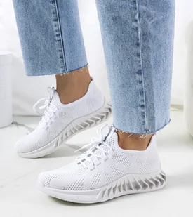 Białe sneakersy sportowe Witting-37 - Botki damskie - miniaturka - grafika 1