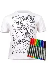 Koszulka do wielokrotnego kolorowania Unicorn 5-6 - Zabawki kreatywne - miniaturka - grafika 1