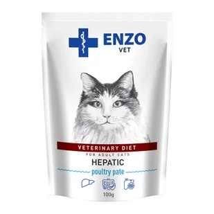 ENZO VET Hepatic drób-pasztet dla kotów 24x100g - Mokra karma dla kotów - miniaturka - grafika 2