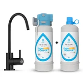 Uzdatniacze wody - Dafi FLOW COMFORT 2x Filtr Perfect (D1) + kran ALTO czarny - miniaturka - grafika 1