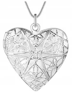 Naszyjniki - Medalion Sekretnik Prezent Naszyjnik Kolor Srebrny 925 Na Zdjęcia Puzderko - miniaturka - grafika 1