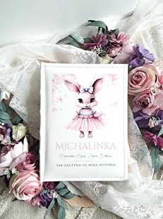 ALBUM KRÓLICZKA z metryczką, prezent na chrzest, roczek, święta - Pamiątka Chrztu Świętego - miniaturka - grafika 1