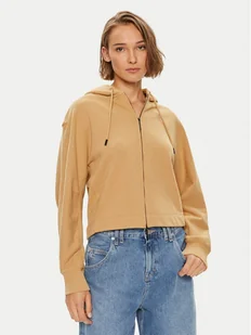 Calvin Klein Bluza Nano Logo K20K207210 Beżowy Relaxed Fit - Bluzy damskie - miniaturka - grafika 1