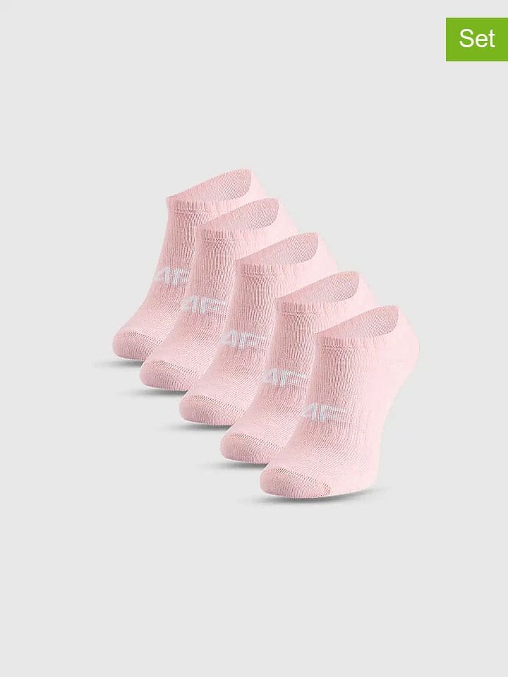 4F Skarpety (5 par) w kolorze jasnoróżowym