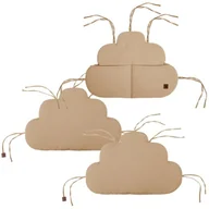 Organizery na łóżeczko - Hi Little One ochraniacze panelowe do łóżeczka z organizerem z oddychającej BIO bawełny CLOUD Beige - miniaturka - grafika 1