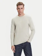 Koszulki męskie - BOSS Longsleeve Tchark 50473286 Beżowy Regular Fit - miniaturka - grafika 1