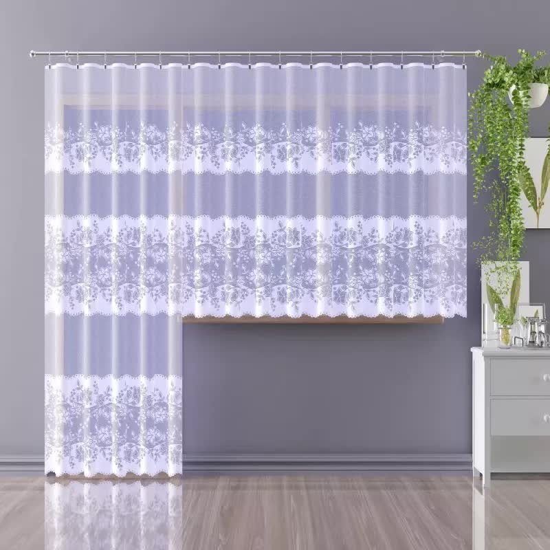 Firanka żakardowa metrażowa wys. 150 cm Ebenoida A142 biała - 150 cm