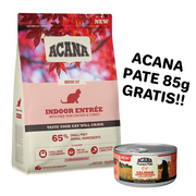 Sucha karma dla kotów - ACANA Indoor Entree Cat 1,8kg + Acana Cat Adult Pate Łosoś z kurczakiem 85g GRATIS!! - miniaturka - grafika 1