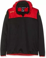 Bluzy męskie - Kempa Emotion 2.0 męska bluza z kapturem z kapturem, czarna/czerwona/żółta, S - miniaturka - grafika 1