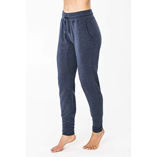 super.natural super.natural wygodne damskie spodnie do biegania, z wełny merynosów, W Essential Cuffed Pant. niebieski Dunkelblau Meliert X-L SNW013830 - Spodnie damskie - miniaturka - grafika 1