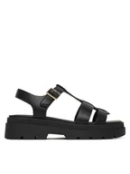 Sandały damskie - Geox Sandały Adacter S B D670NA 00043 C9999 Czarny - miniaturka - grafika 1