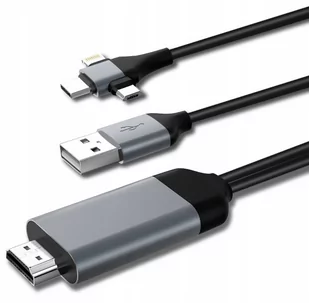 Kabel Mirco Usb C Lightining - Hdmi 2M Adapter Mhl - Kable - miniaturka - grafika 1