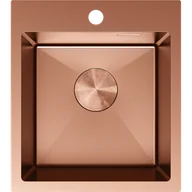 Zlewozmywaki - Mexen Solix zlewozmywak stalowy 1-komorowy 400 x 450 mm, miedź - 6401401000-65 - miniaturka - grafika 1