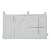 Organizery na łóżeczko - Jasnoniebieski organizer kieszonkowy na łóżeczko z bawełny organicznej 42 cm Classic Stripes Blue – Cam Cam Copenhagen - miniaturka - grafika 1