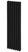 Grzejniki łazienkowe - Grzejnik dekoracyjny Oval podwójny 160x41 cm, czarny matowy - miniaturka - grafika 1